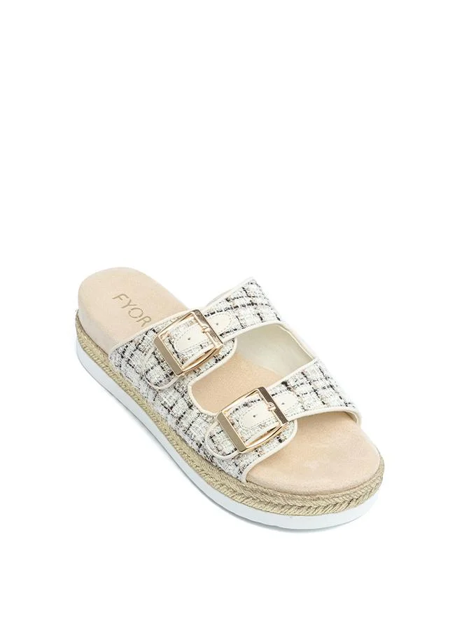 FYOR Stylish Double-Buckle Platform Slide AJ 006